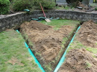 How do you install underground drainpipe?